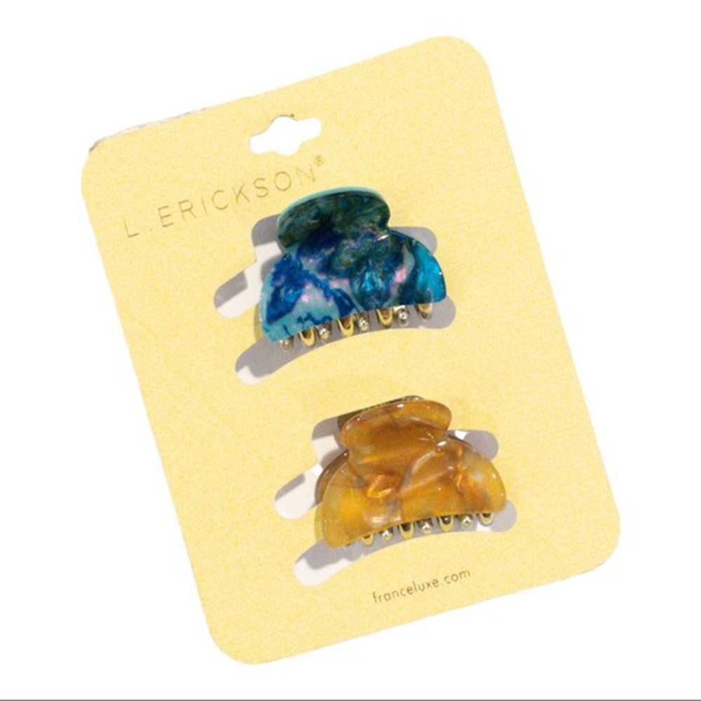 NEW L. ERICKSON 2 Piece Hair Clip Set